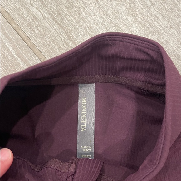 Mondetta Plum Long Sleeve Quarter-Zip Top - Picture 2 of 4